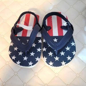 Baby Sandals. US Flag style. Size 4/5.